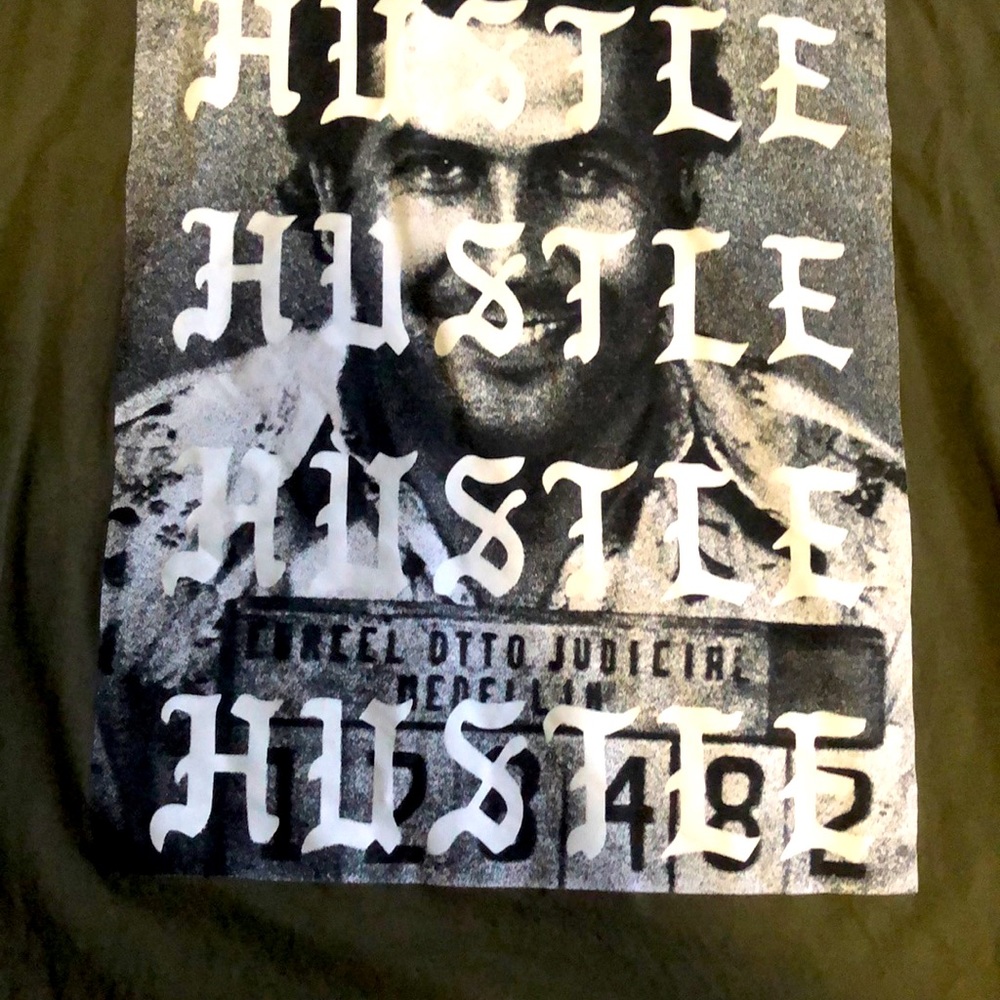 Green XL mens just hustle t shirt